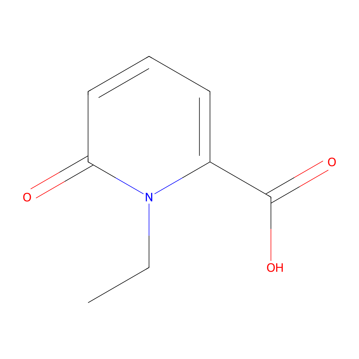 1-Ethyl-6-oxo-1,6-dihydropyridine-2-carboxylic acid molecular structure, CAS 1404064-02-3