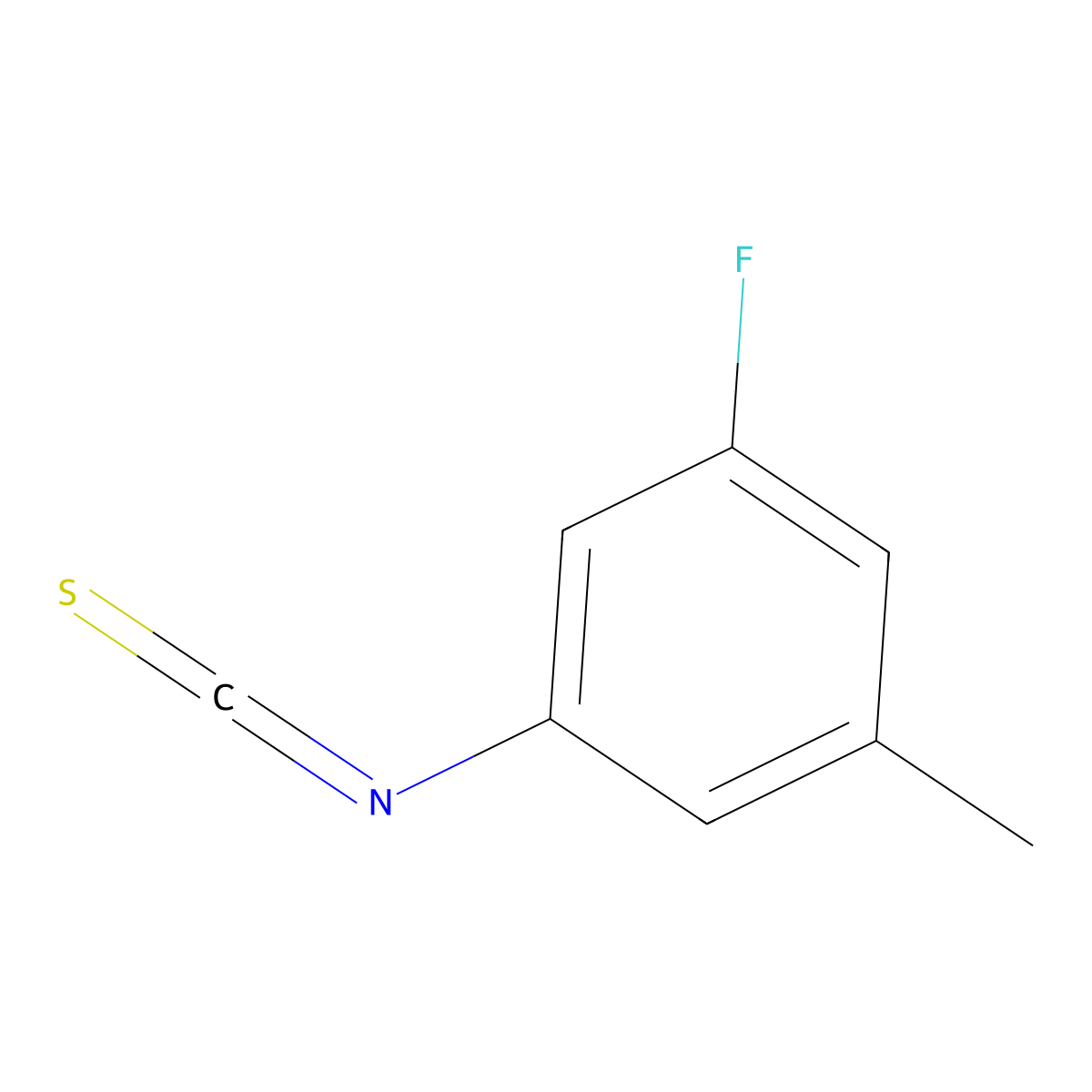 1-fluoro-3-isothiocyanato-5-Methylbenzene molecular structure, CAS 1404091-62-8