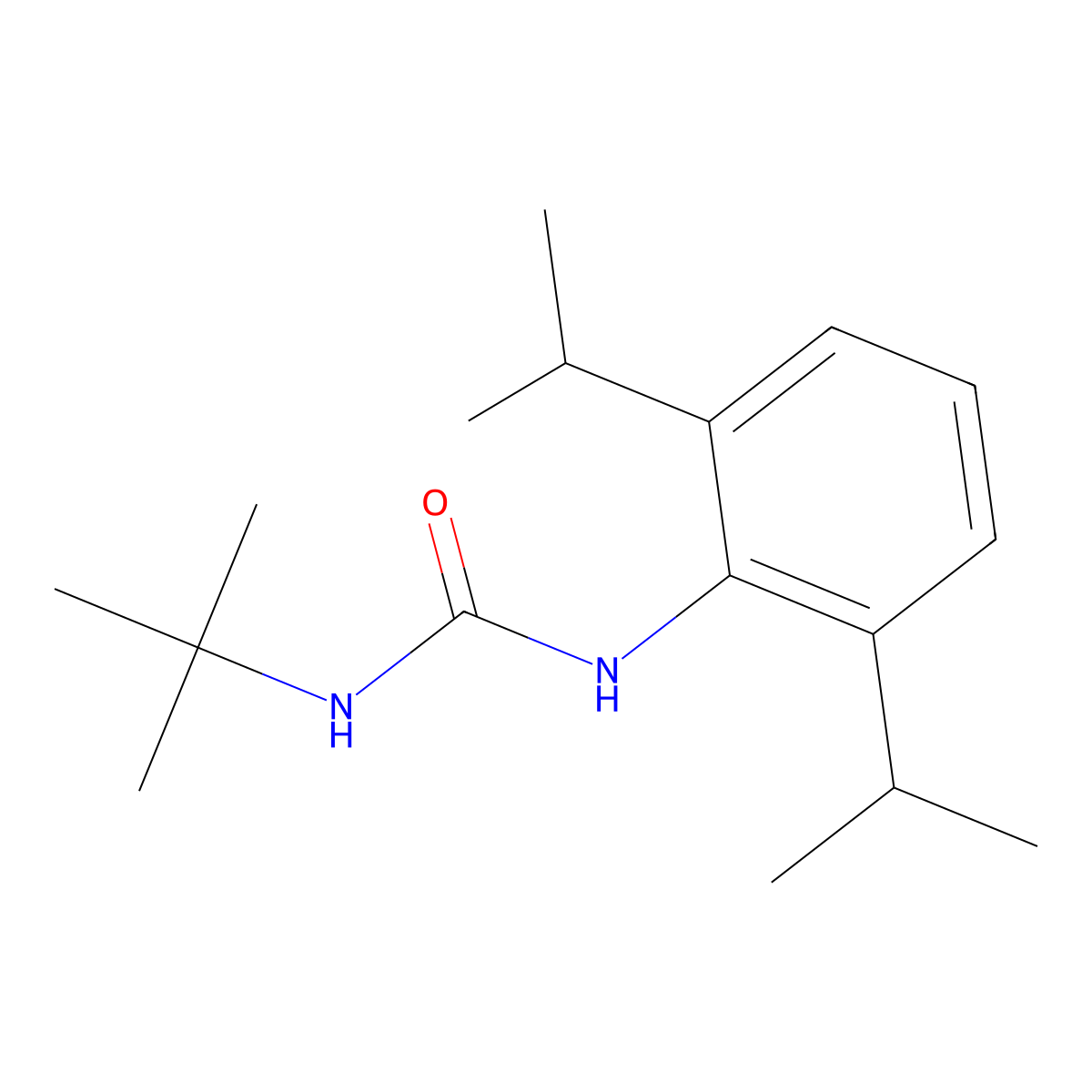 N-tert-Butyl-N'-[2,6-di(propan-2-yl)phenyl]urea molecular structure, CAS 140411-19-4