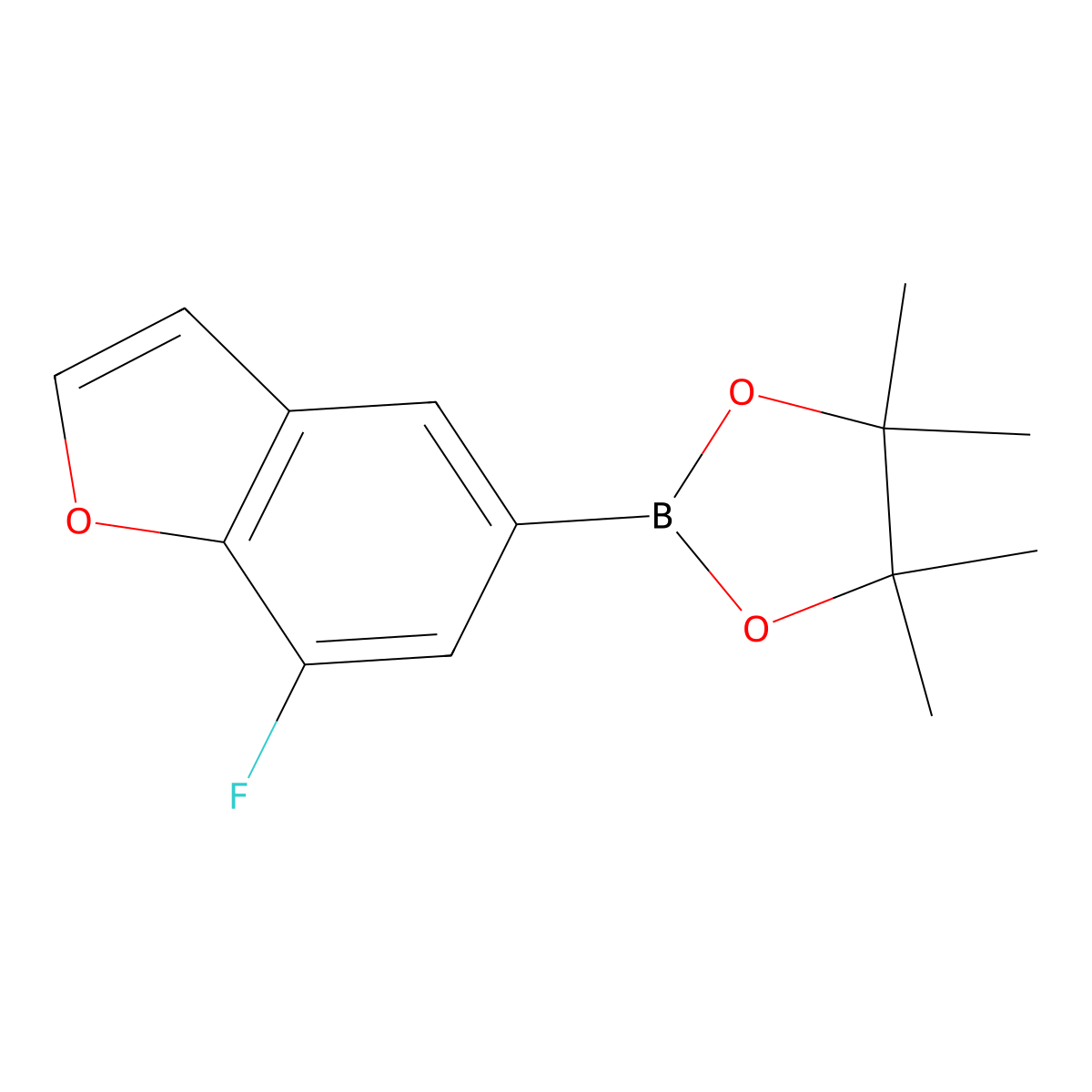 2-(7-Fluorobenzofuran-5-yl)-4,4,5,5-tetramethyl-1,3,2-dioxaborolane molecular structure, CAS 1404110-03-7