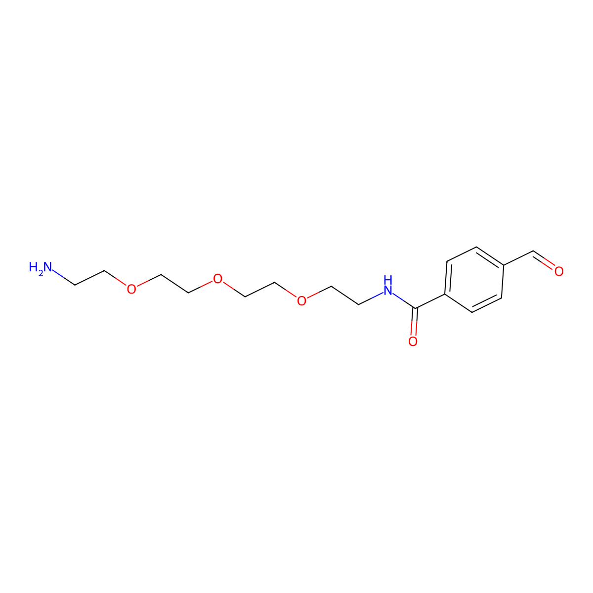 Ald-Ph-PEG3-amine TFA salt molecular structure, CAS 1404111-56-3