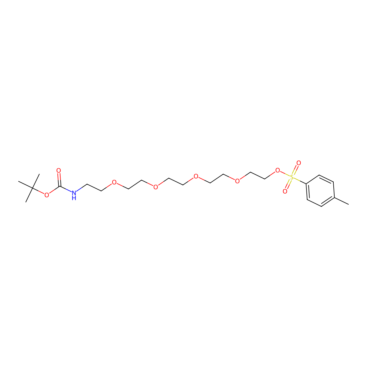 2,2-Dimethyl-4-oxo-3,8,11,14,17-pentaoxa-5-azanonadecan-19-yl 4-methylbenzenesulfonate molecular structure, CAS 1404111-69-8