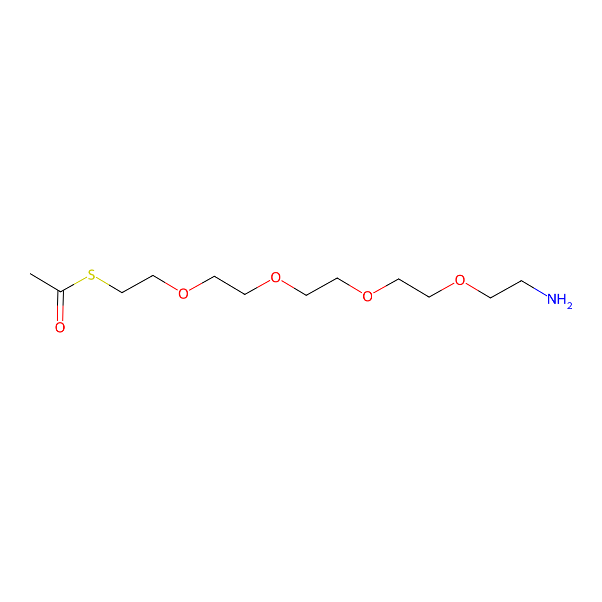 S-acetyl-PEG4-amine molecular structure, CAS 1404111-71-2