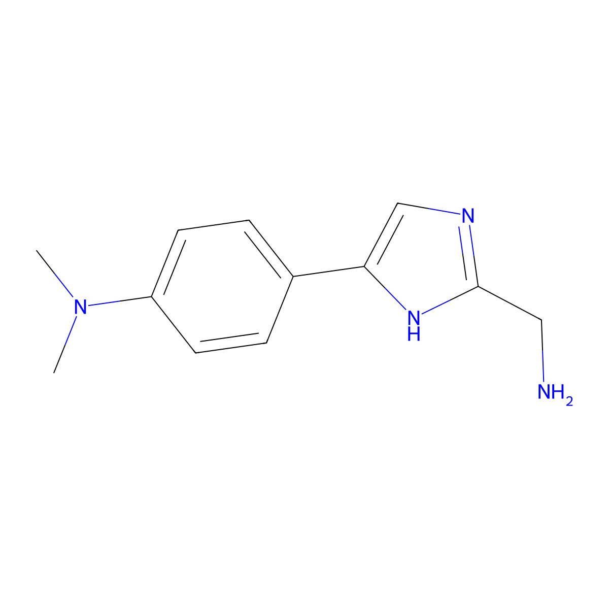 4-(2-(Aminomethyl)-1H-imidazol-5-yl)-N,N-dimethylaniline molecular structure, CAS 1404113-43-4