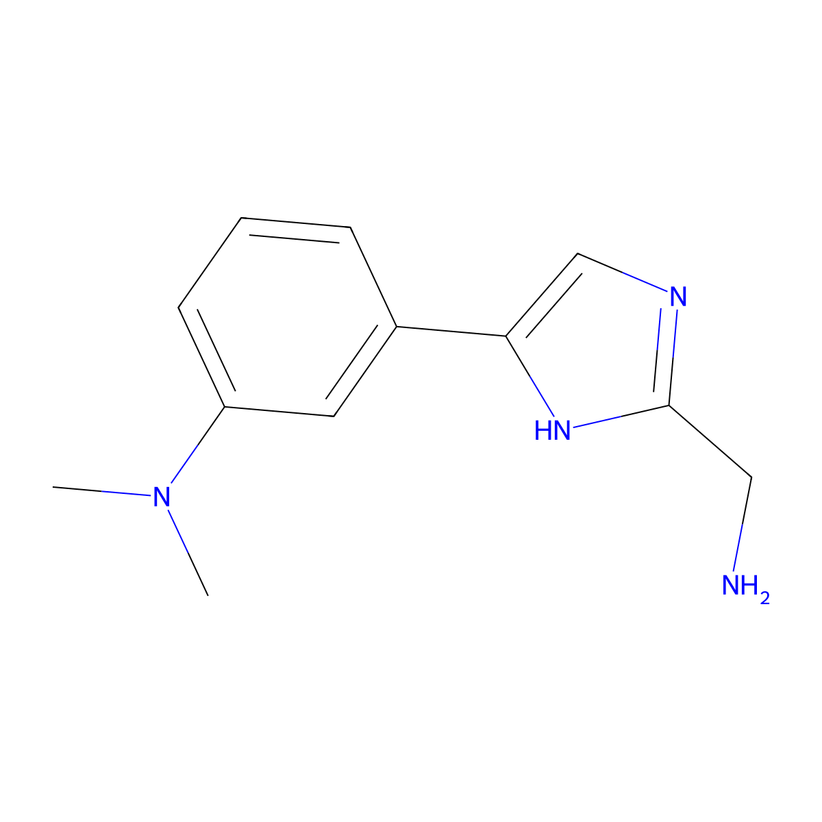 3-(2-(Aminomethyl)-1H-imidazol-5-yl)-N,N-dimethylaniline molecular structure, CAS 1404113-44-5