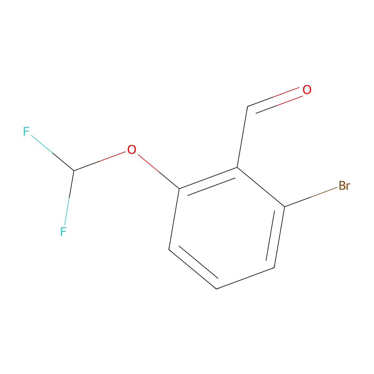 2-Bromo-6-(difluoromethoxy)benzaldehyde molecular structure, CAS 1404115-37-2