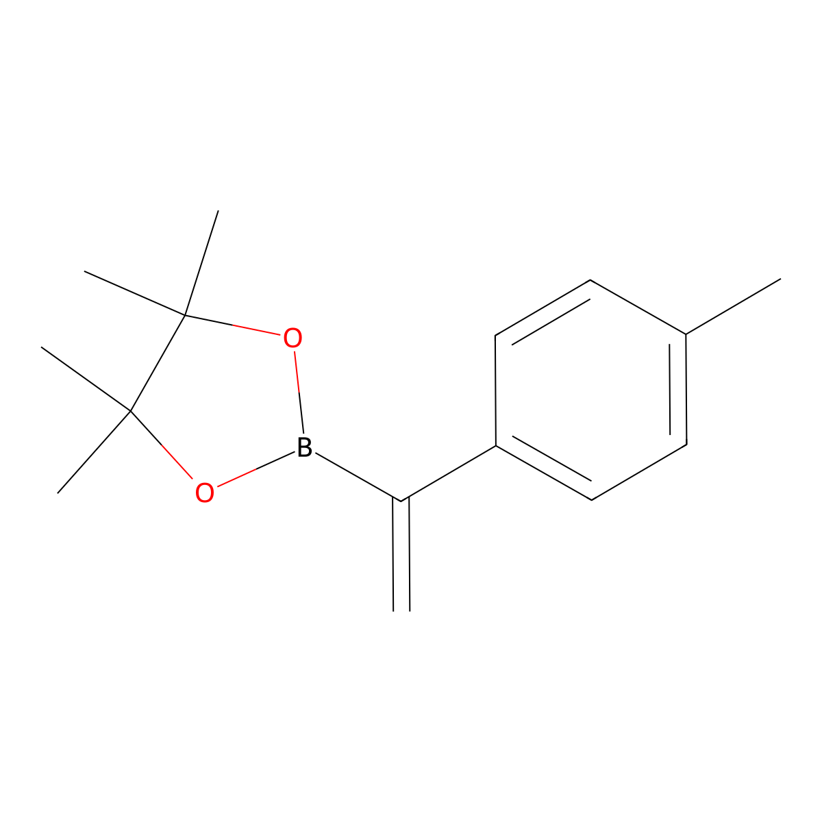 4,4,5,5-Tetramethyl-2-(1-(p-tolyl)vinyl)-1,3,2-dioxaborolane molecular structure, CAS 1404192-78-4