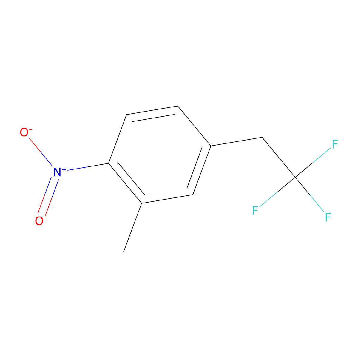 2-Methyl-1-nitro-4-(2,2,2-trifluoroethyl)benzene molecular structure, CAS 1404193-89-0