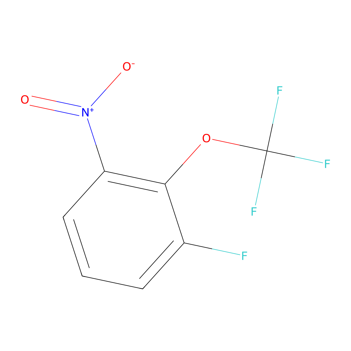1-Fluoro-3-nitro-2-(trifluoromethoxy)benzene molecular structure, CAS 1404193-99-2