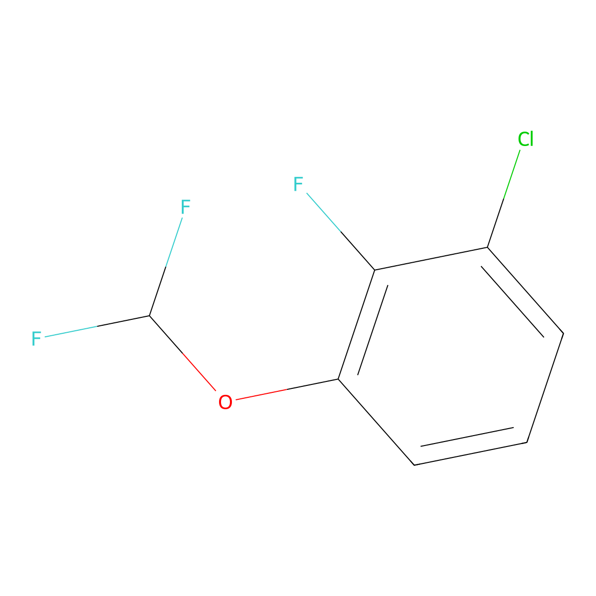 1-Chloro-3-(difluoromethoxy)-2-fluorobenzene molecular structure, CAS 1404194-14-4