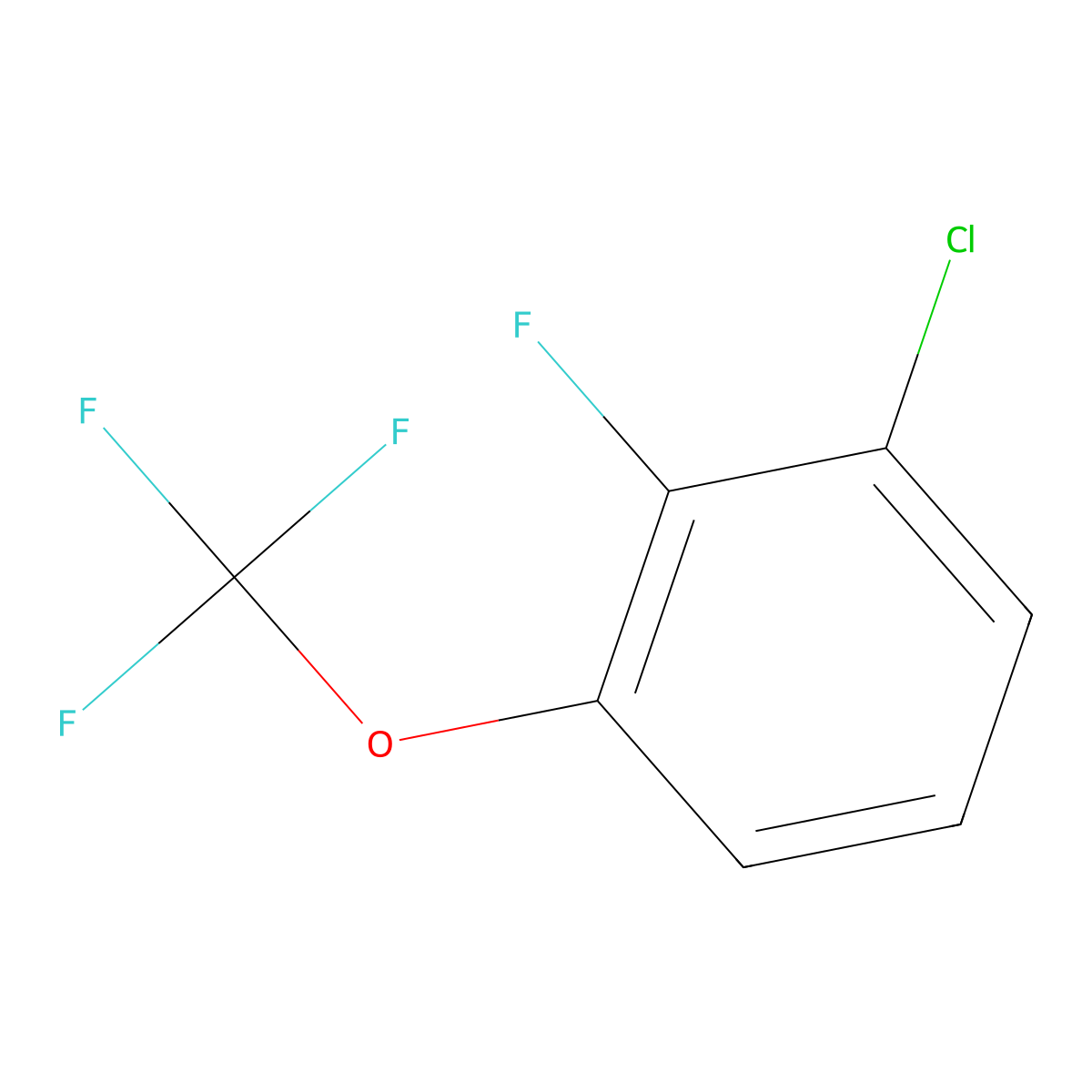 1-Chloro-2-fluoro-3-(trifluoromethoxy)benzene molecular structure, CAS 1404194-53-1