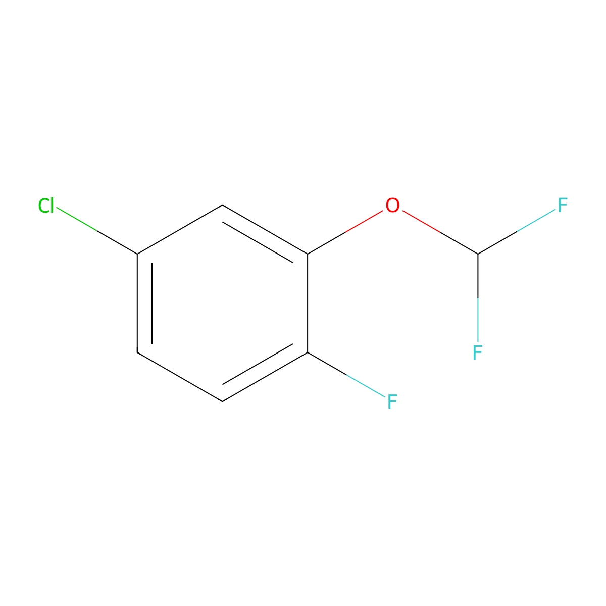 4-Chloro-2-(difluoromethoxy)-1-fluorobenzene molecular structure, CAS 1404194-55-3