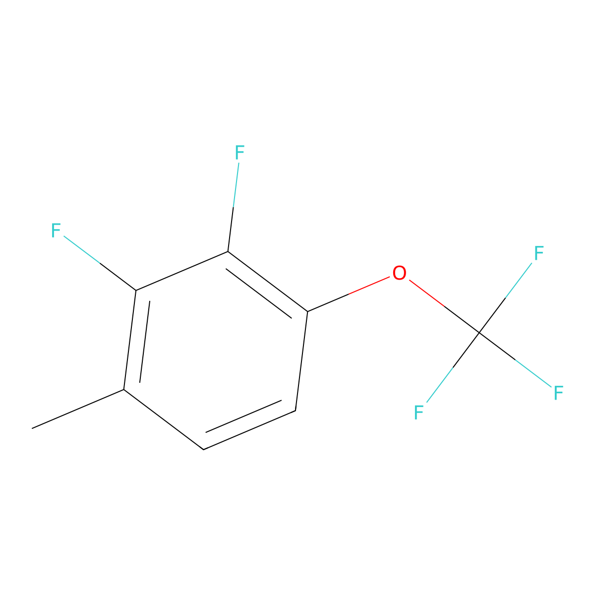 2,3-Difluoro-1-methyl-4-(trifluoromethoxy)benzene molecular structure, CAS 1404194-74-6