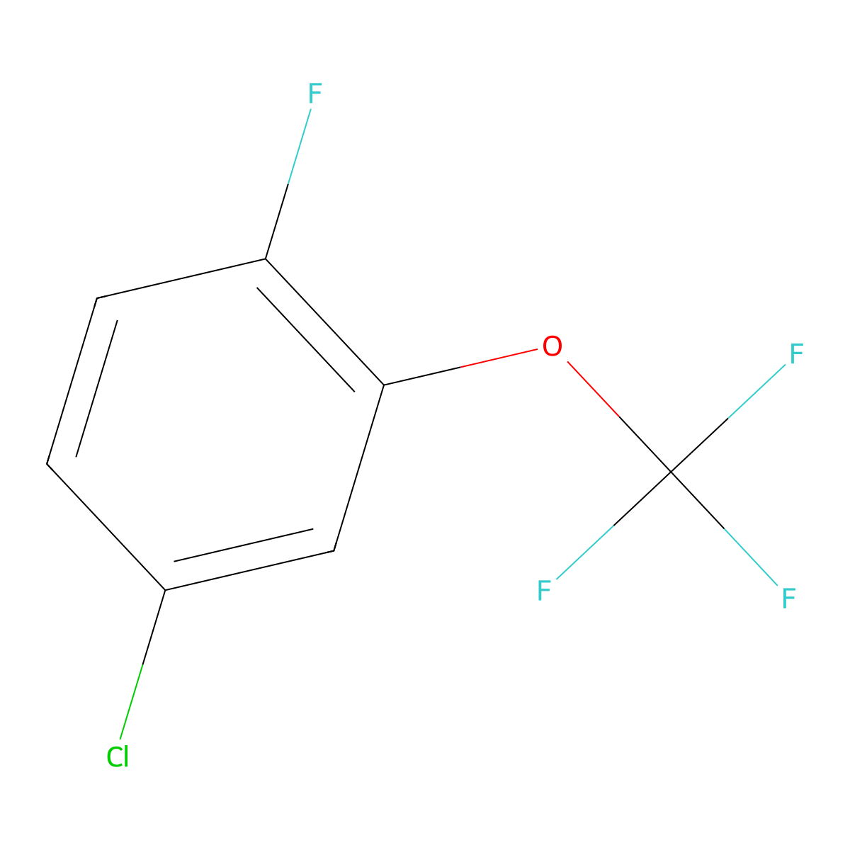 4-Chloro-1-fluoro-2-(trifluoromethoxy)benzene molecular structure, CAS 1404194-76-8
