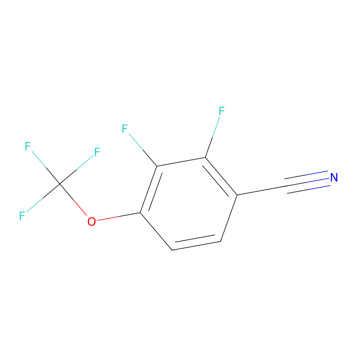 2,3-Difluoro-4-(trifluoromethoxy)benzonitrile molecular structure, CAS 1404194-78-0