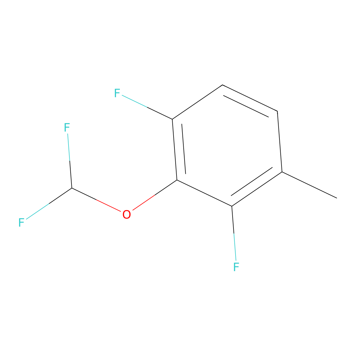 2-(Difluoromethoxy)-1,3-difluoro-4-methyl-benzene molecular structure, CAS 1404194-82-6