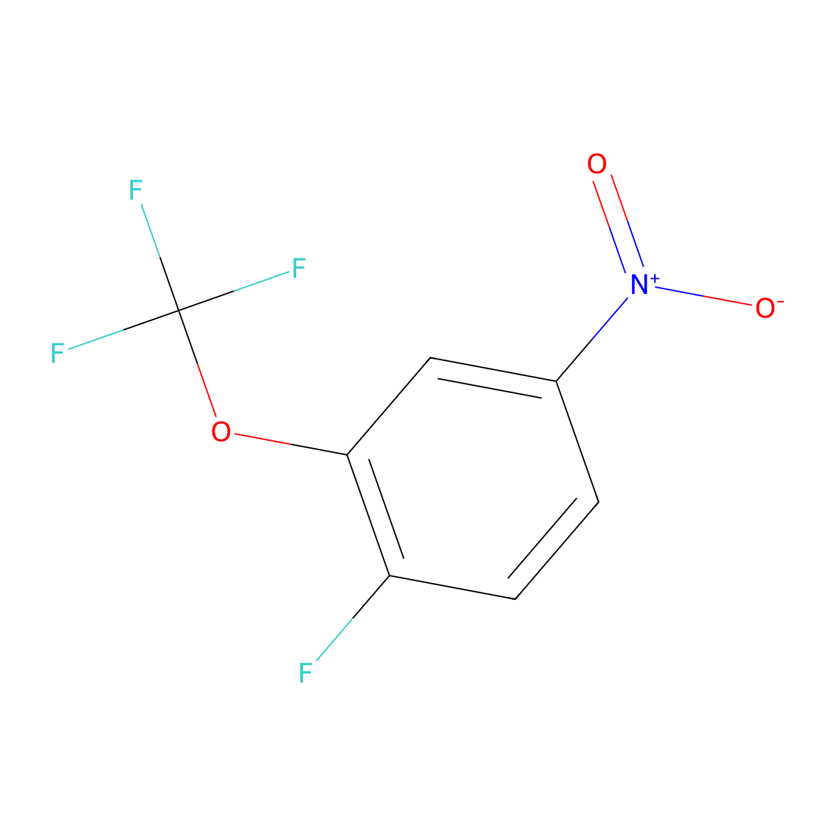 1-Fluoro-4-nitro-2-(trifluoromethoxy)benzene molecular structure, CAS 1404194-97-3
