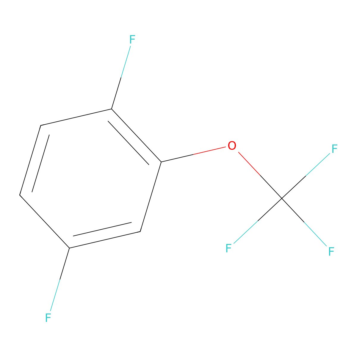 1,4-Difluoro-2-(trifluoromethoxy)benzene molecular structure, CAS 1404195-06-7