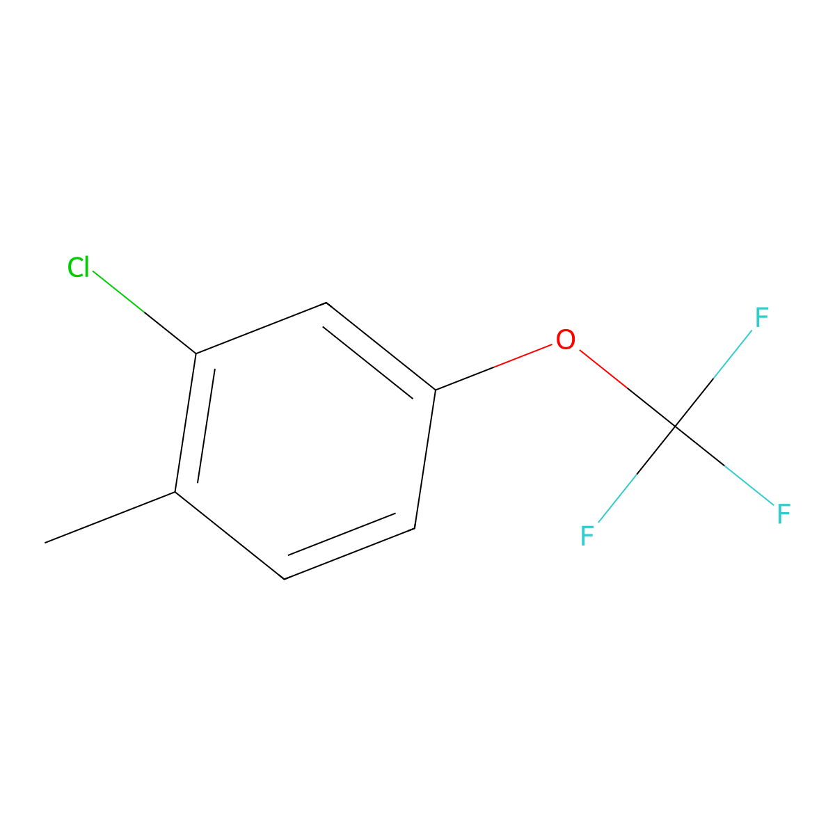 3-Chloro-4-methyl-(trifluoromethoxy)benzene molecular structure, CAS 1404195-10-3