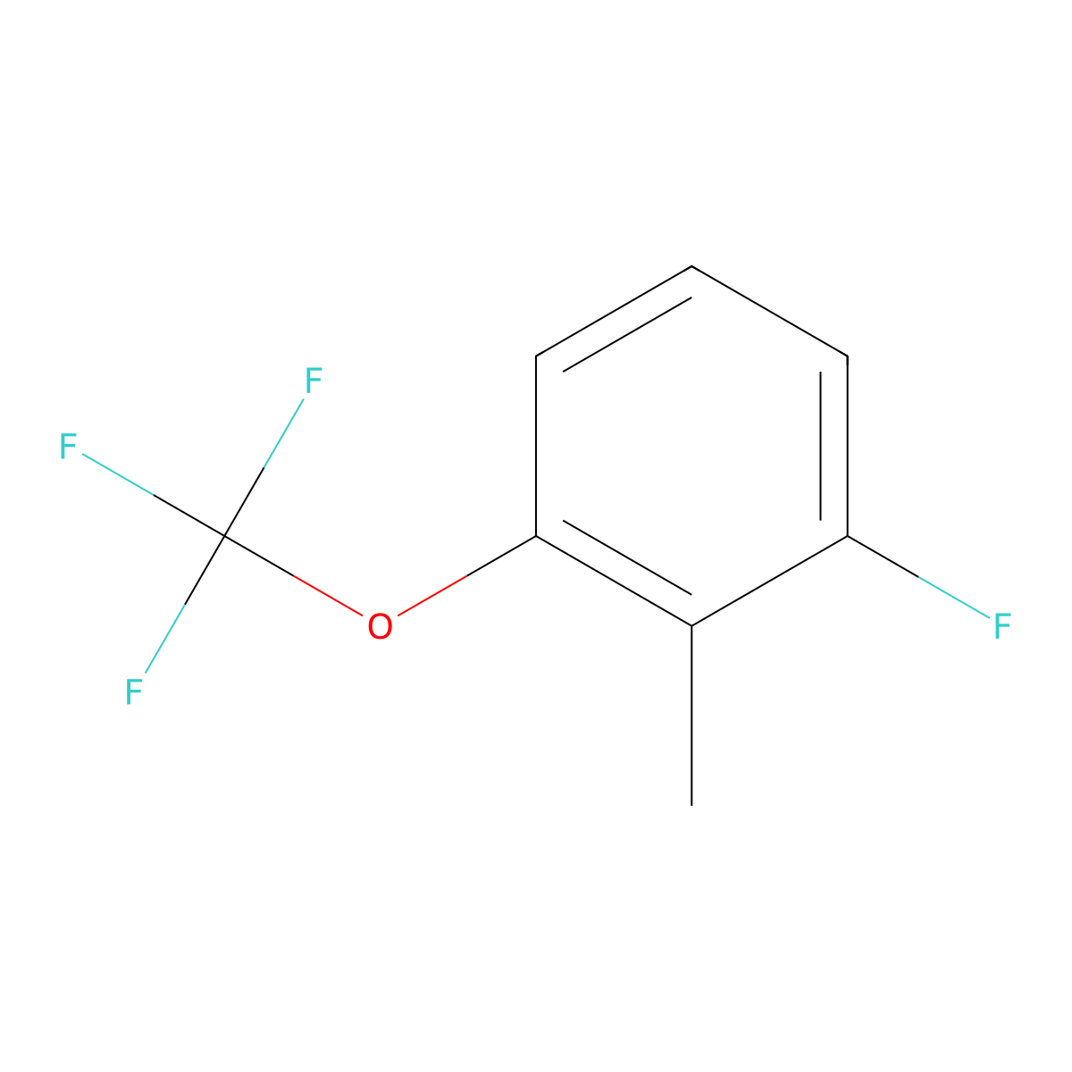 1-Fluoro-2-methyl-3-(trifluoromethoxy)benzene molecular structure, CAS 1404195-13-6