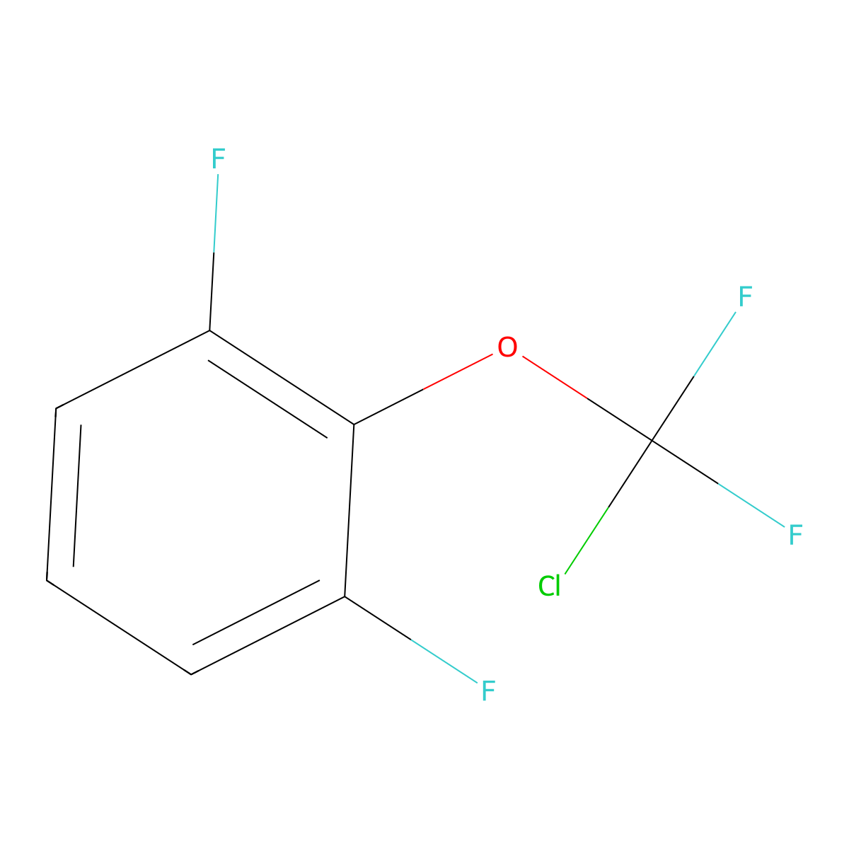 2-(Chlorodifluoromethoxy)-1,3-difluorobenzene molecular structure, CAS 1404195-16-9