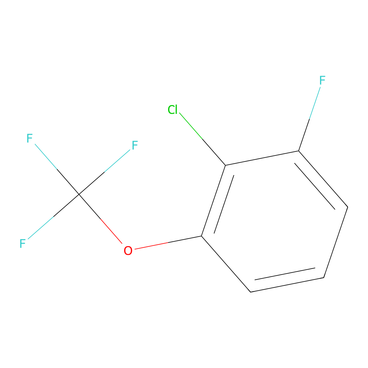 2-Chloro-1-fluoro-3-(trifluoromethoxy)benzene molecular structure, CAS 1404195-18-1