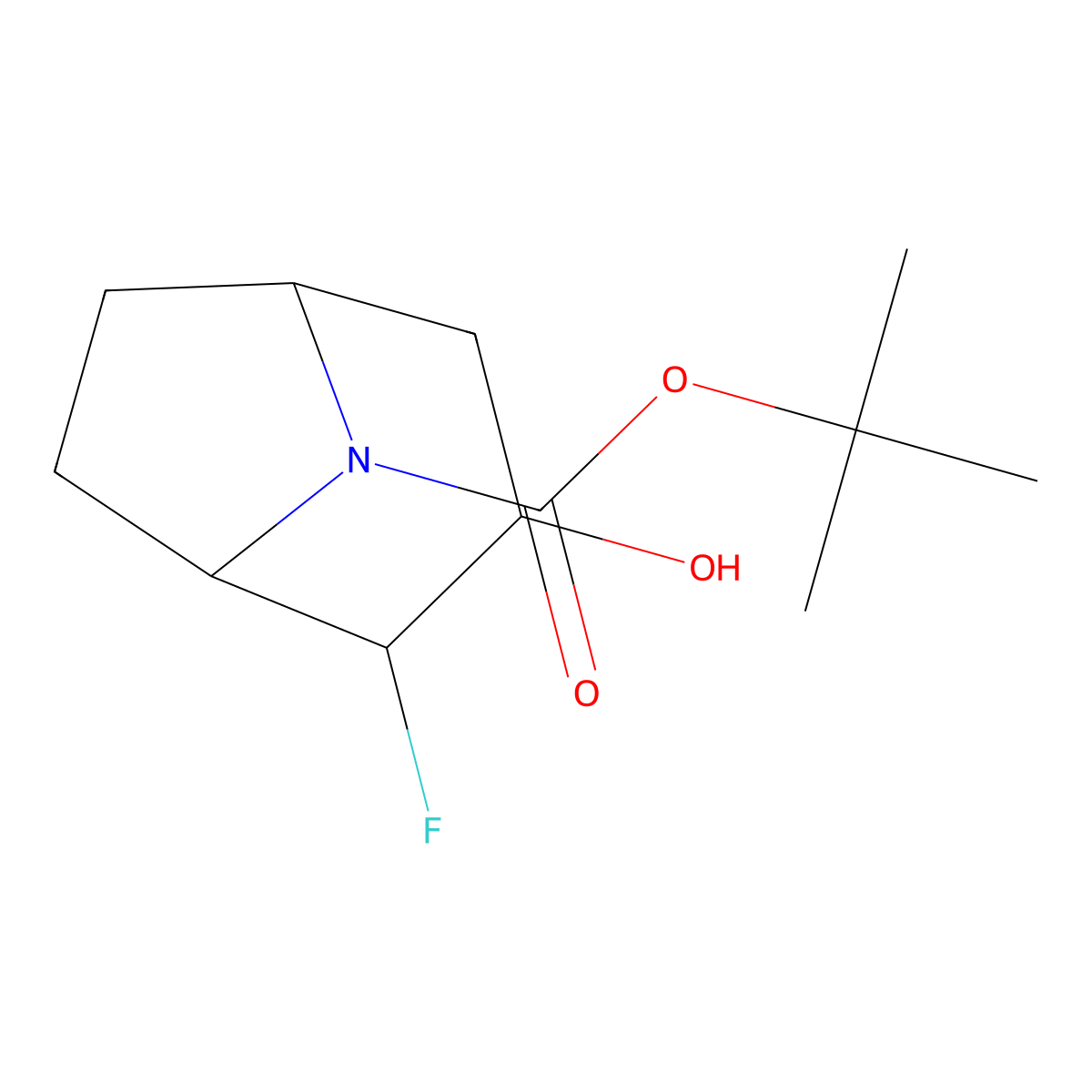 8-Boc-2-fluoro-8-aza-bicyclo[3.2.1]octan-3-OL molecular structure, CAS 1404196-40-2
