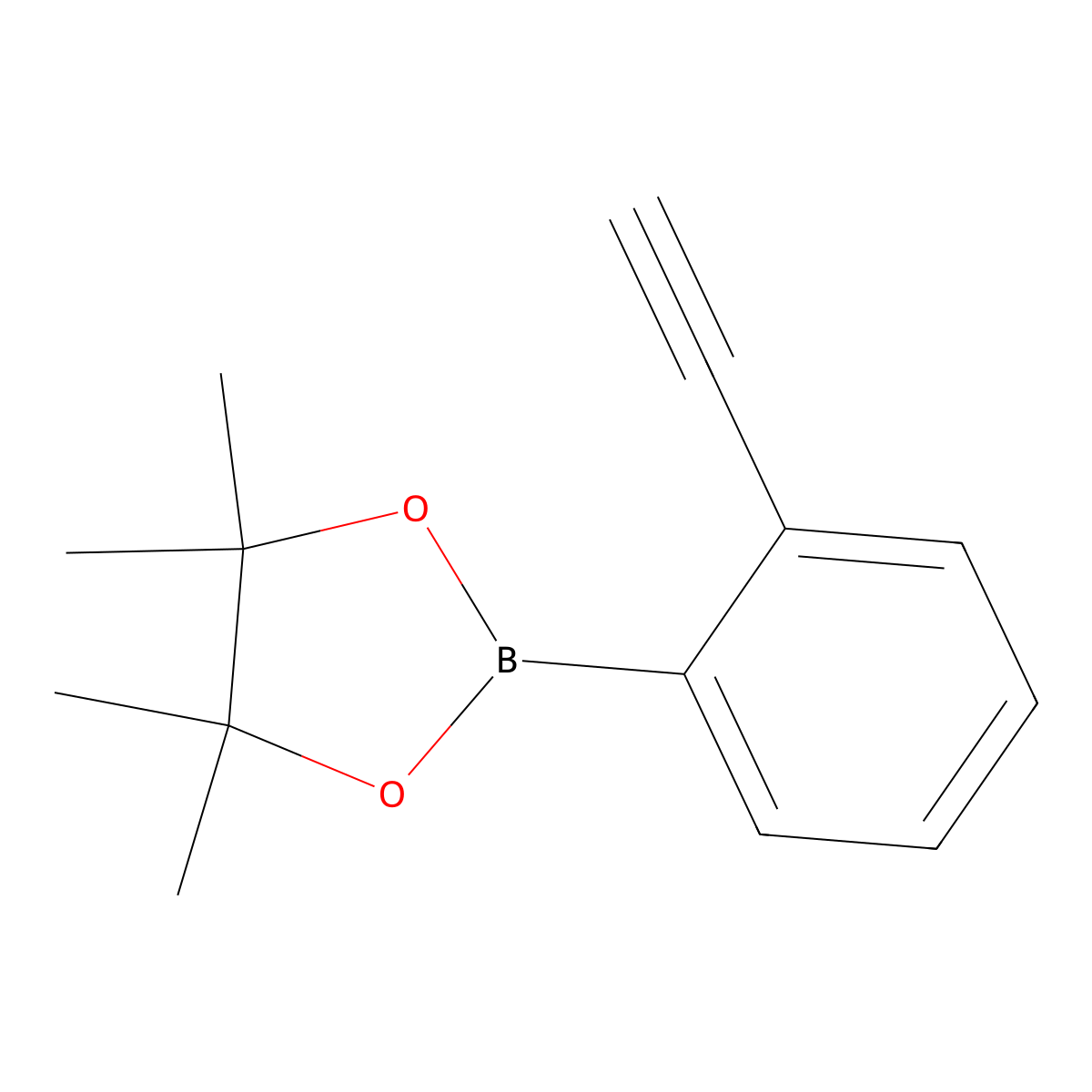 2-(2-Ethynylphenyl)-4,4,5,5-tetramethyl-1,3,2-dioxaborolane molecular structure, CAS 1404212-13-0