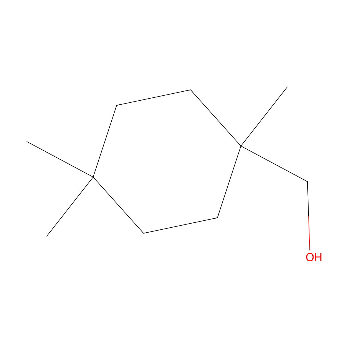 (1,4,4-Trimethylcyclohexyl)methanol molecular structure, CAS 140423-44-5