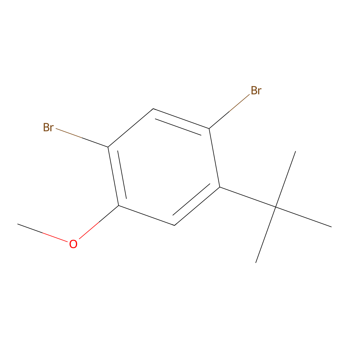 1,5-Dibromo-2-(tert-butyl)-4-methoxybenzene molecular structure, CAS 1404232-26-3