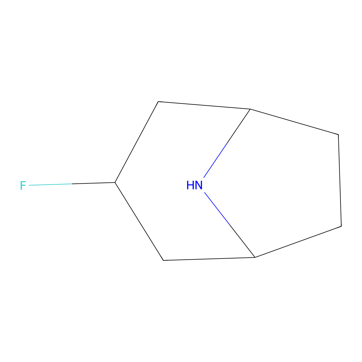 3-Fluoro-8-azabicyclo[3.2.1]octane molecular structure, CAS 1404286-36-7