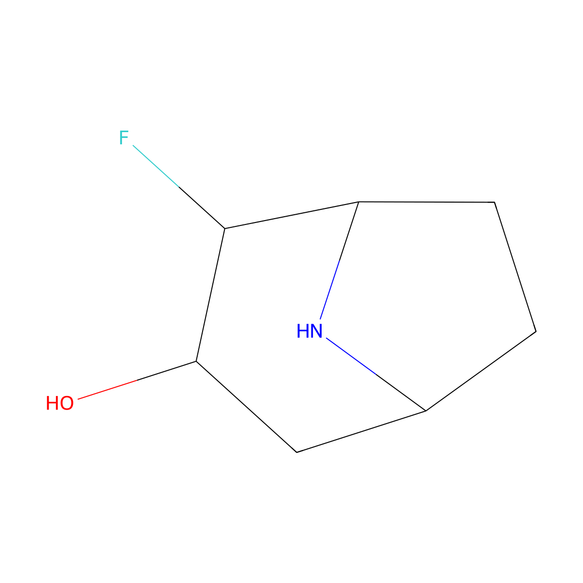2-Fluoro-8-azabicyclo[3.2.1]octan-3-ol molecular structure, CAS 1404286-37-8
