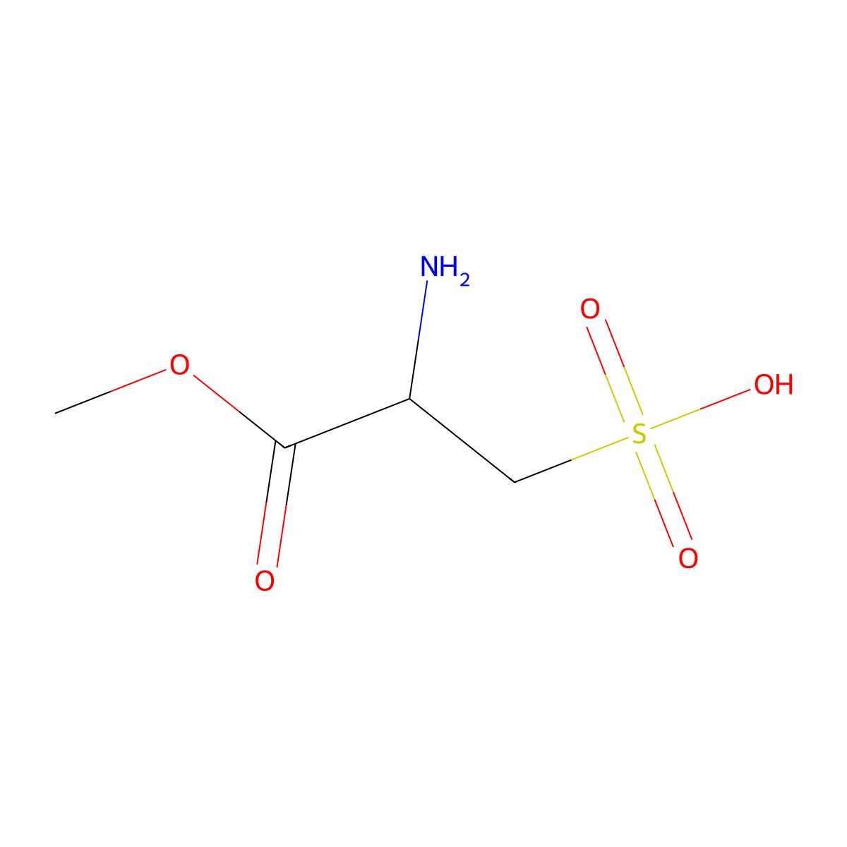 2-Amino-3-methoxy-3-oxopropane-1-sulfonic acid molecular structure, CAS 1404287-87-1
