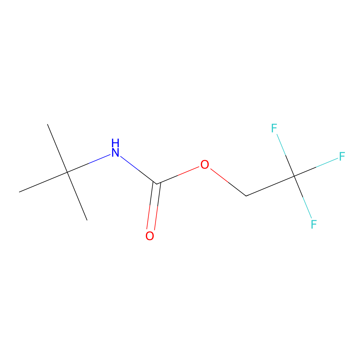 2,2,2-trifluoroethyl N-tert-butylcarbamate molecular structure, CAS 140429-73-8