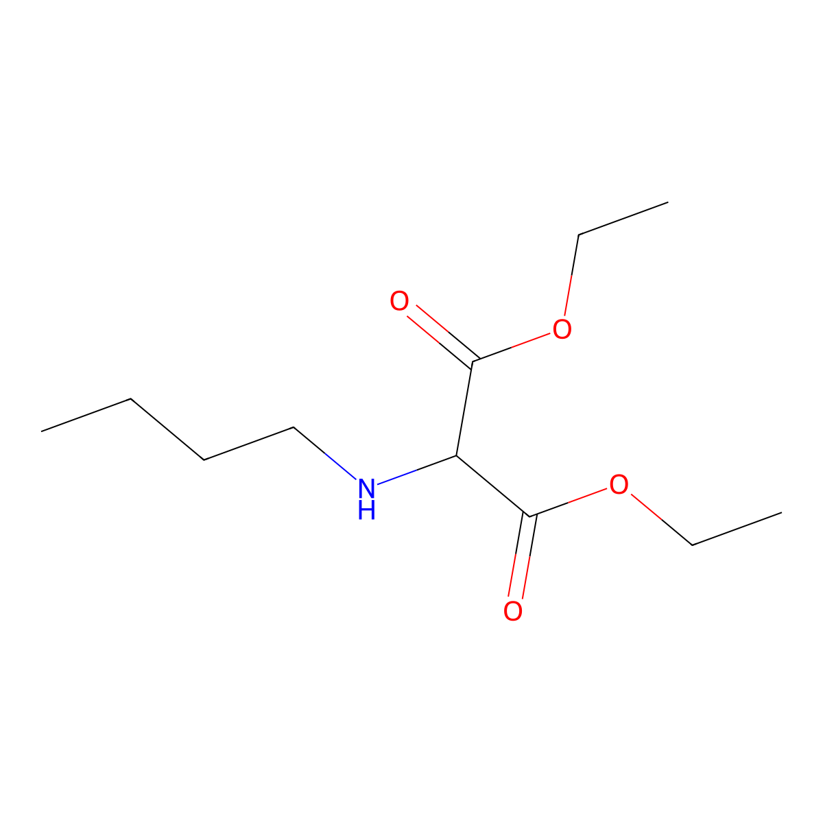 Diethyl 2-(butylamino)malonate molecular structure, CAS 140429-74-9