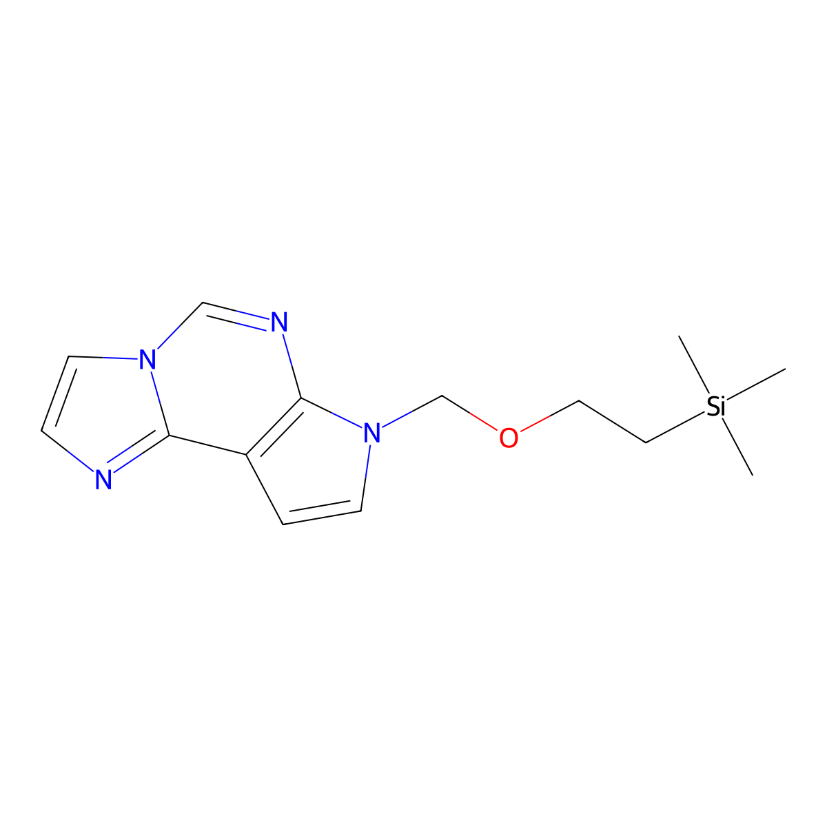 7-((2-(trimethylsilyl)ethoxy)methyl)-7H-imidazo[1,2-c]pyrrolo[3,2-e]pyrimidine molecular structure, CAS 1404299-74-6
