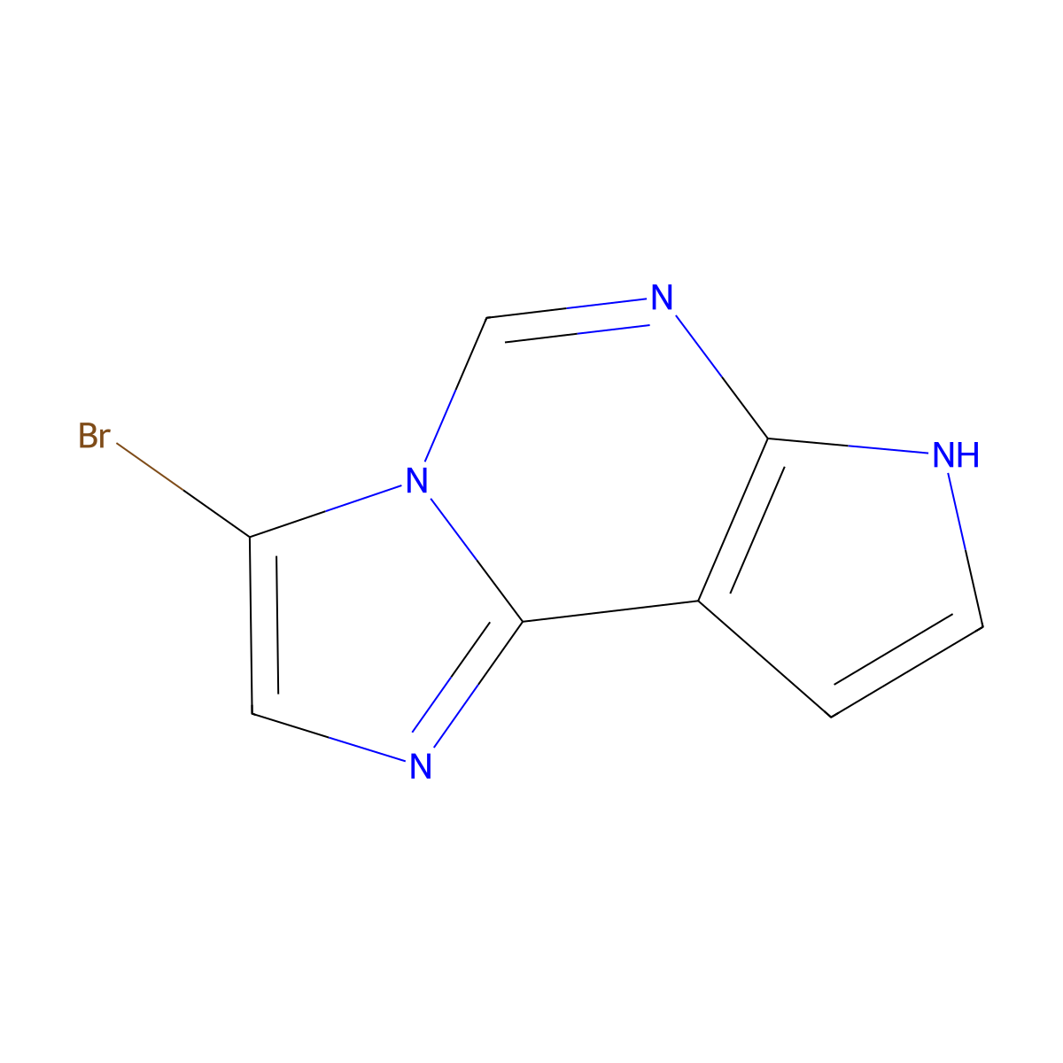 3-Bromo-7H-imidazo[1,2-C]pyrrolo[3,2-E]pyrimidine molecular structure, CAS 1404299-76-8