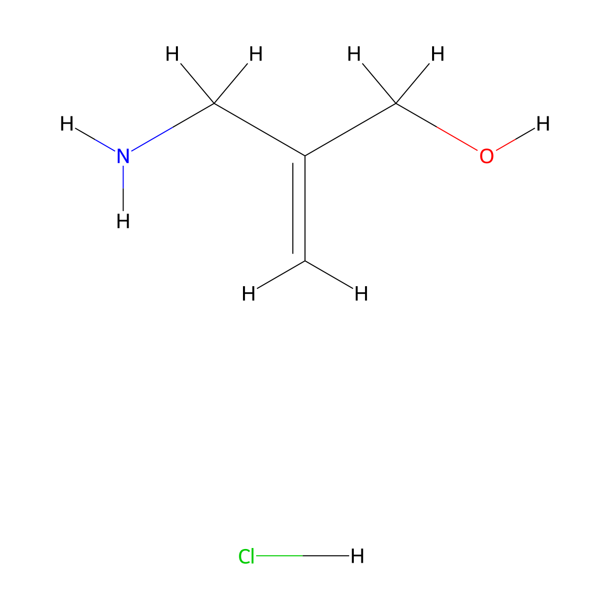 2-(Aminomethyl)prop-2-en-1-ol;hydrochloride molecular structure, CAS 1404307-52-3