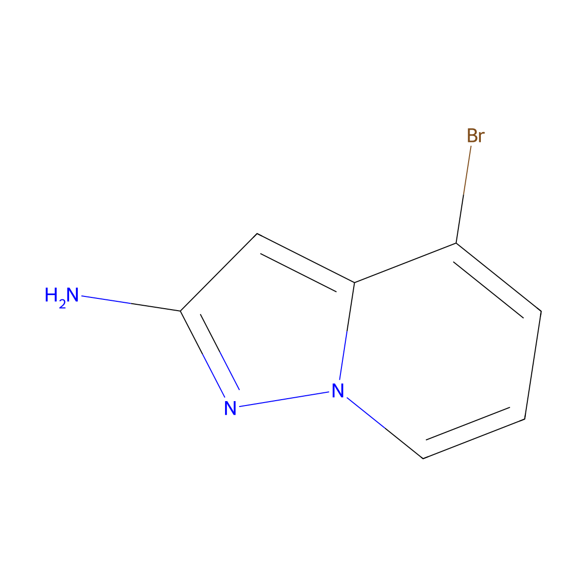 4-Bromopyrazolo[1,5-a]pyridin-2-amine molecular structure, CAS 1404309-51-8