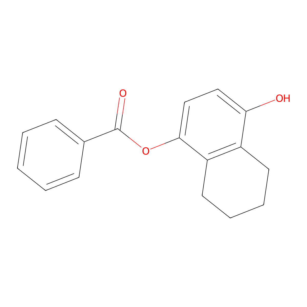 4-Hydroxy-5,6,7,8-tetrahydronaphthalen-1-yl benzoate molecular structure, CAS 1404364-19-7