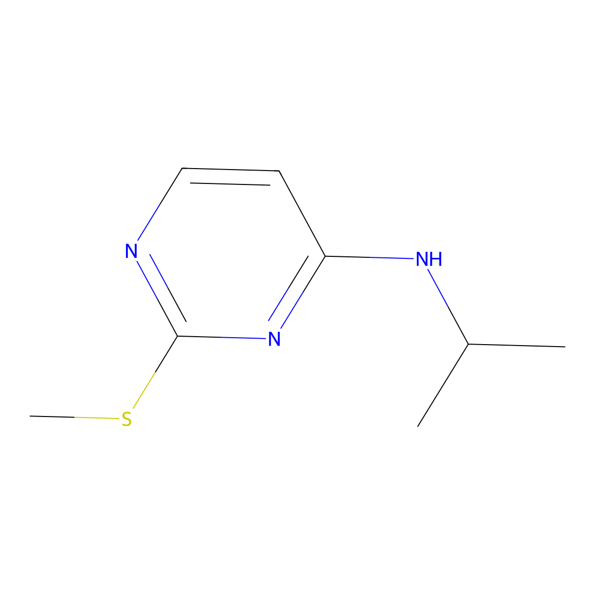 N-Isopropyl-2-(methylthio)pyrimidin-4-amine molecular structure, CAS 1404364-38-0