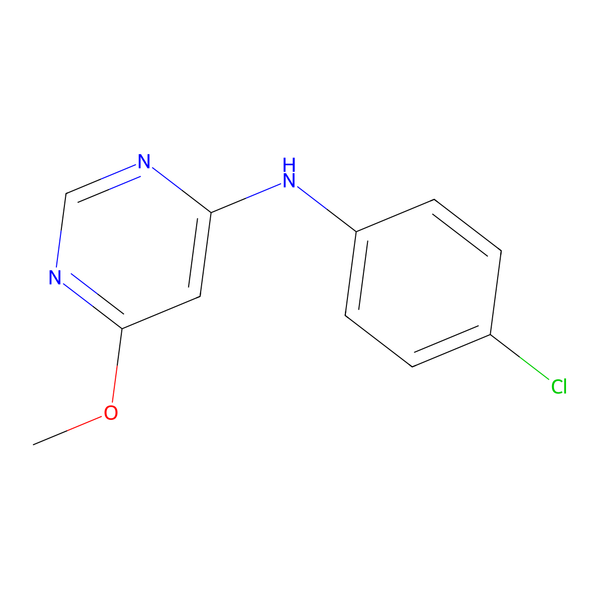 N-(4-Chlorophenyl)-6-methoxypyrimidin-4-amine molecular structure, CAS 1404364-44-8