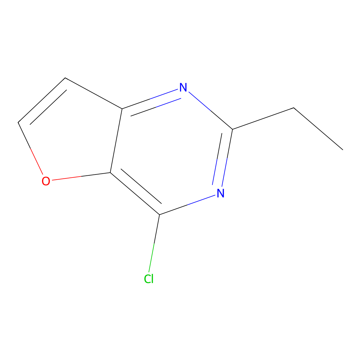 4-Chloro-2-ethylfuro[3,2-d]pyrimidine molecular structure, CAS 1404364-54-0