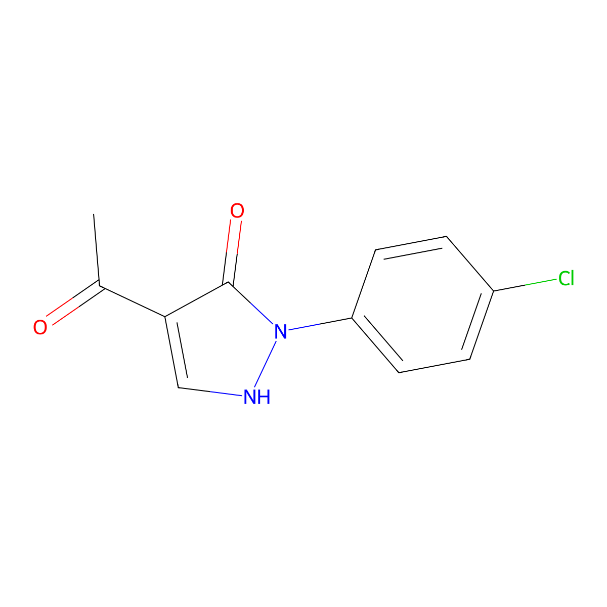 1-(1-(4-chlorophenyl)-5-hydroxy-1H-pyrazol-4-yl)ethanone molecular structure, CAS 1404364-74-4