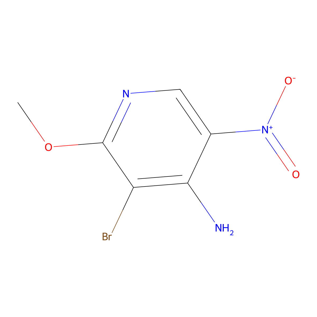 3-Bromo-2-methoxy-5-nitropyridin-4-amine molecular structure, CAS 1404364-76-6