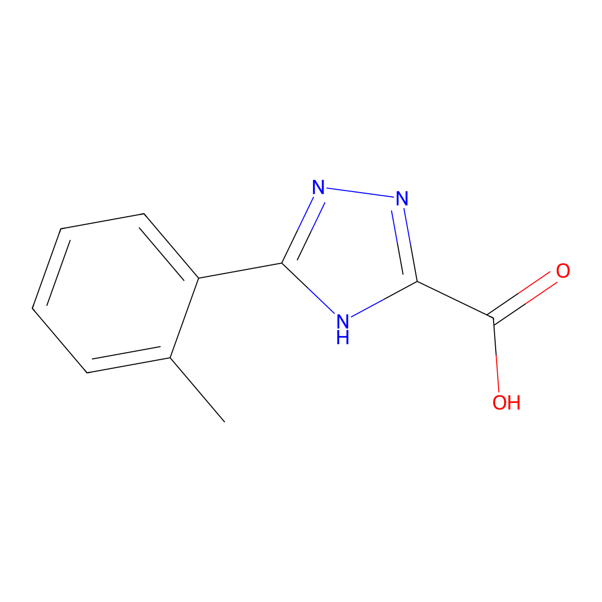 5-(o-Tolyl)-1H-1,2,4-triazole-3-carboxylic acid molecular structure, CAS 1404364-77-7