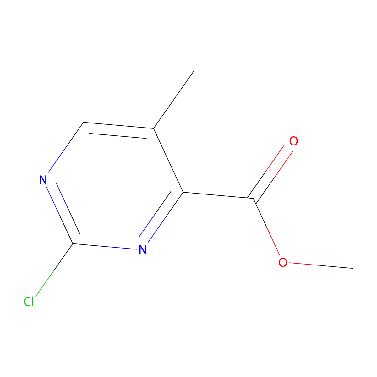 Methyl 2-chloro-5-methylpyrimidine-4-carboxylate molecular structure, CAS 1404364-82-4