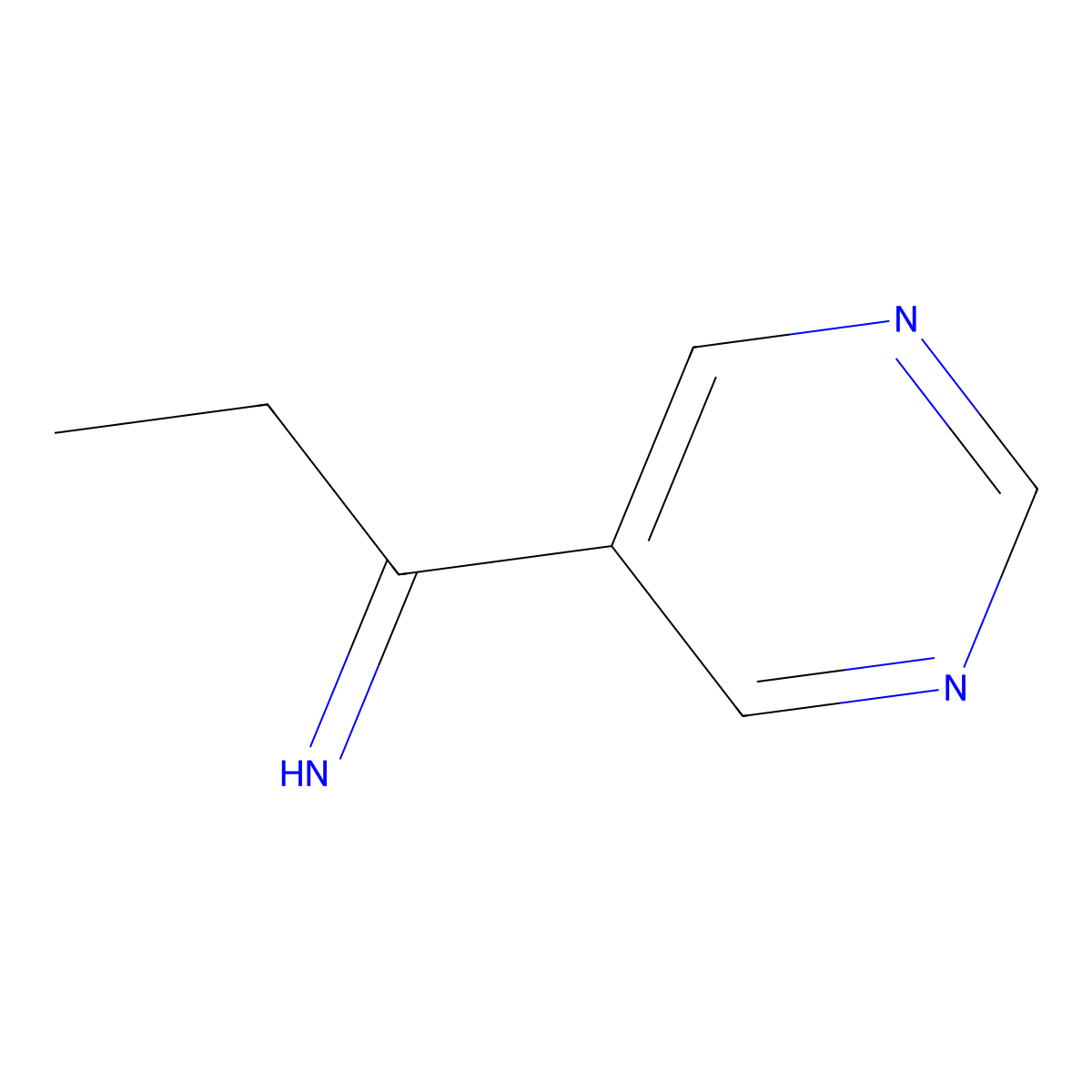 1-(Pyrimidin-5-yl)propan-1-imine molecular structure, CAS 1404364-95-9