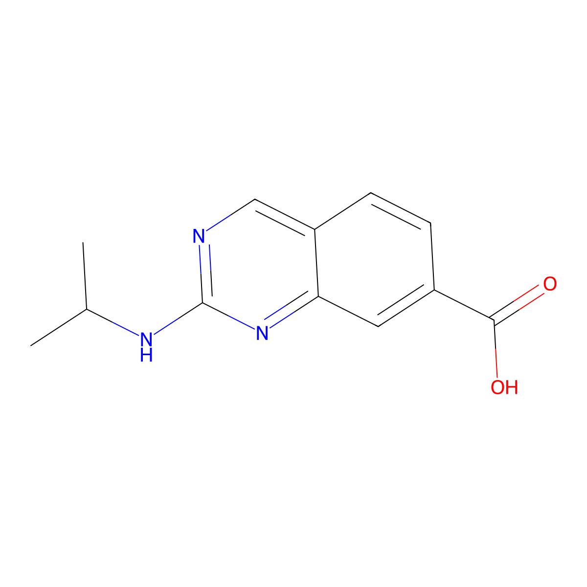 2-(Isopropylamino)quinazoline-7-carboxylic acid molecular structure, CAS 1404364-99-3
