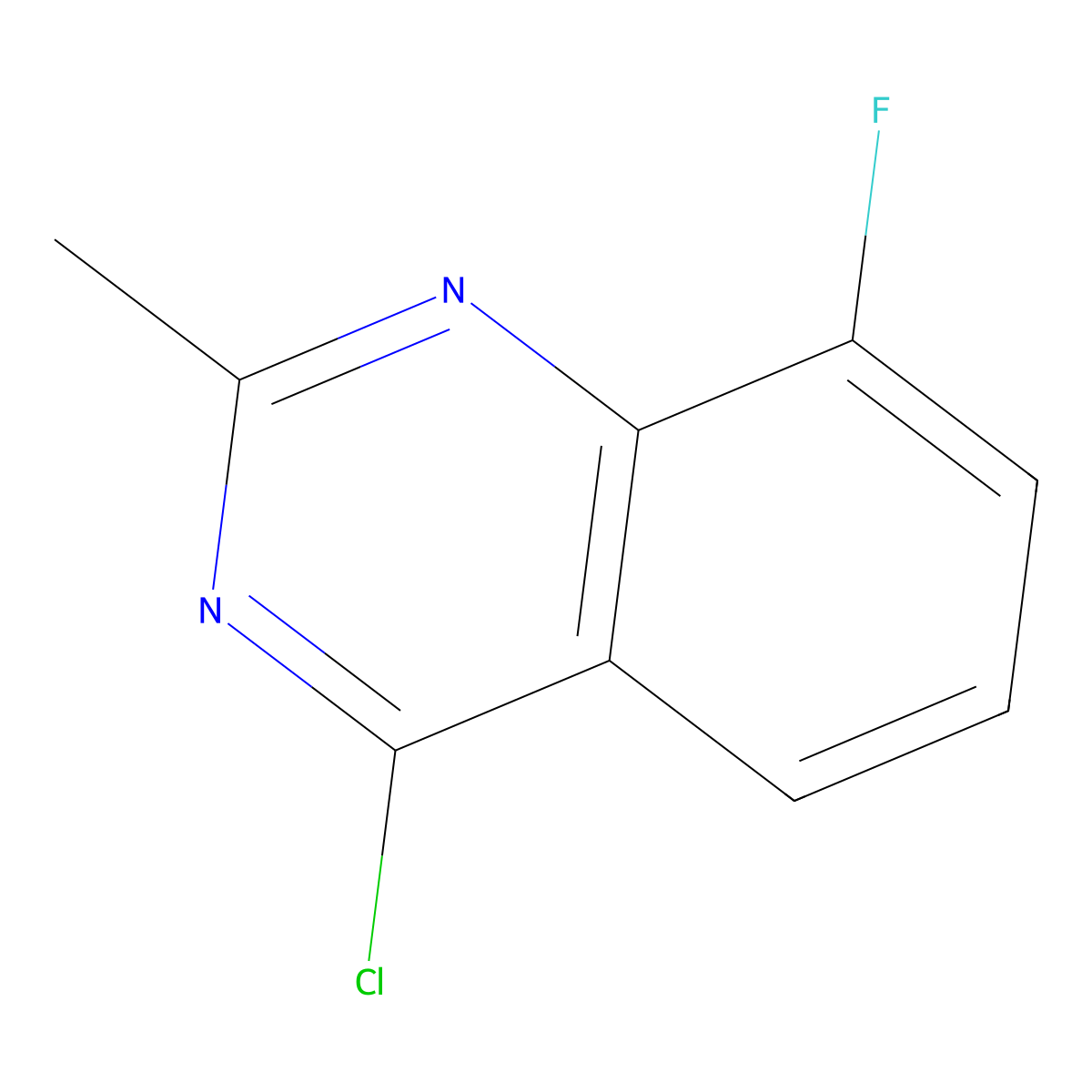 4-Chloro-8-fluoro-2-methylquinazoline molecular structure, CAS 1404365-01-0